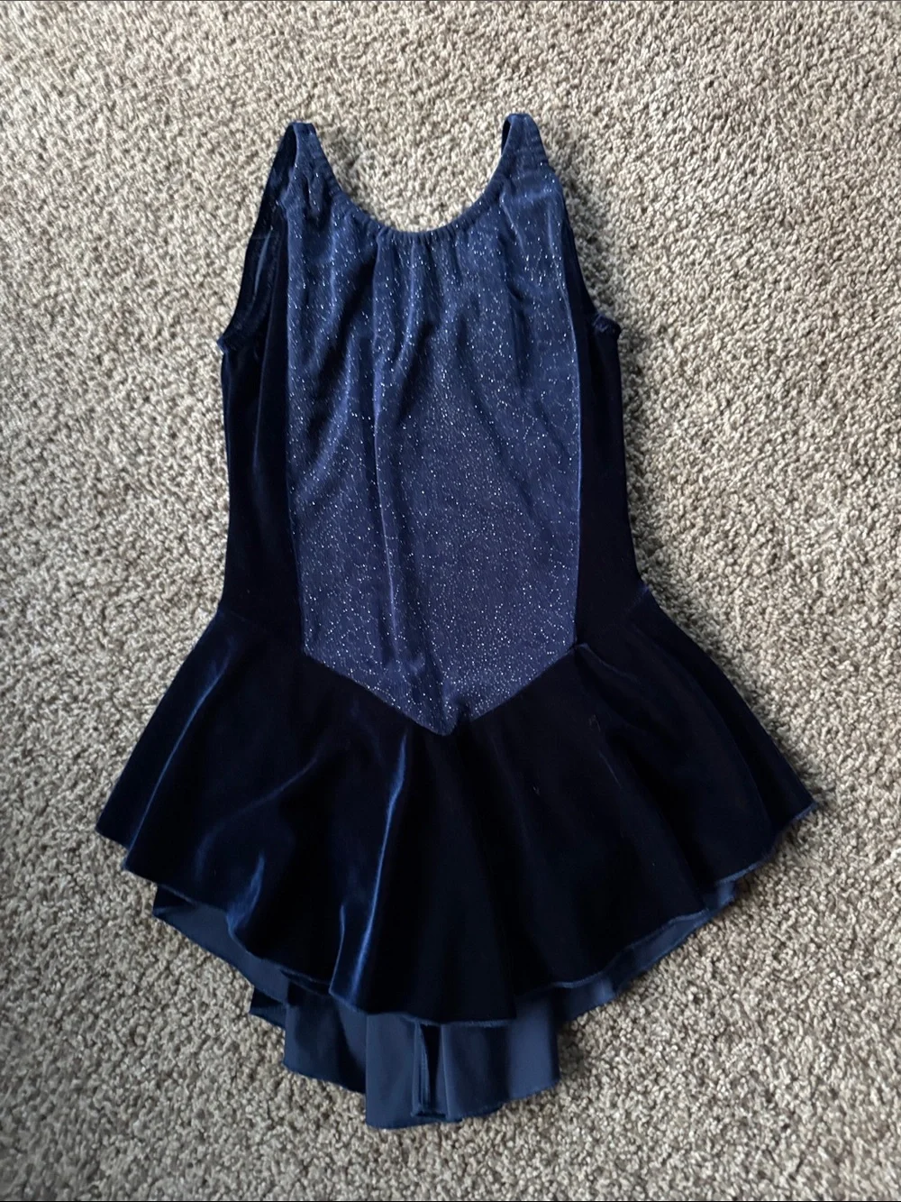 Kids Navy Sparkle Skating Dress